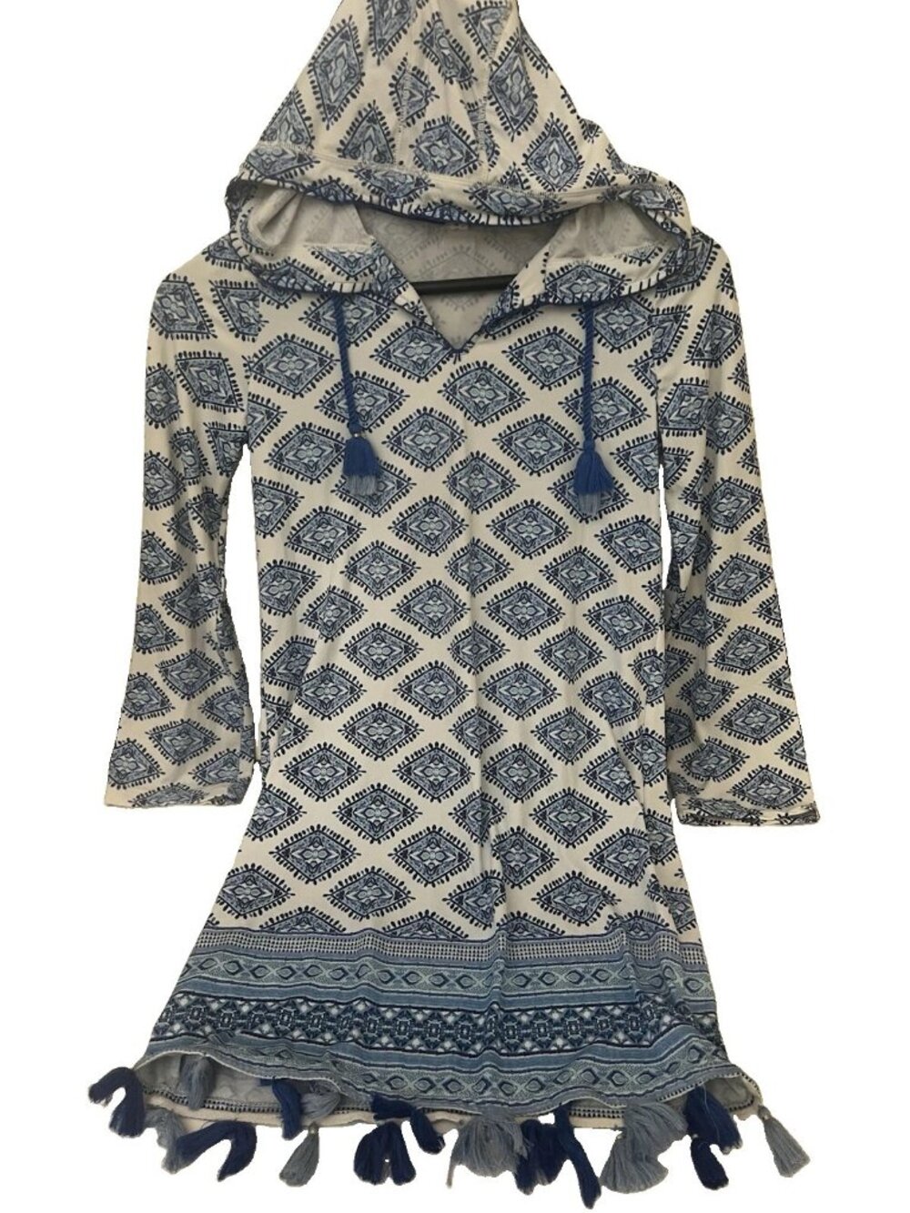 Kids Cabana Life | Stylish Blue Cover Up Dress with Tassels | Girls Size 10.   C